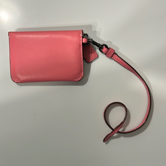 Coach 1941 Card Pouch Dk/Bright Pink Glovetanned - Picture 5 of 12